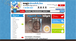 Desktop Screenshot of nagyajandek.hu